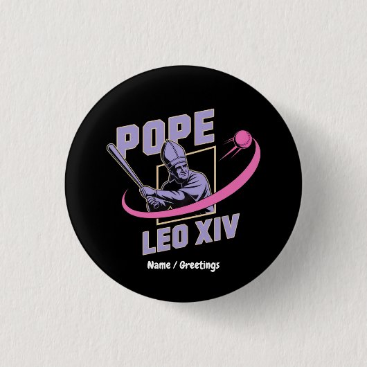 Da Pope Leo XIV Baseball Design Faith trifft Field Button (Vorderseite)