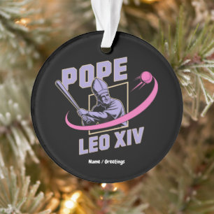 Da Pope Leo XIV Baseball Design Faith trifft Field Ornament