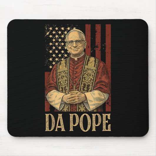 Da Pope Leo Xiv Neuer Papst Funny Spaß Männer Frau Mousepad (Vorne)