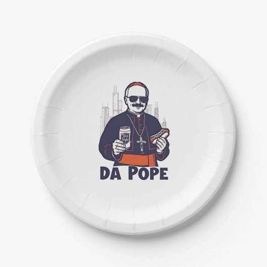Da Pope Leo XIV Vatican 4. Juli USA Pappteller (Vorderseite)