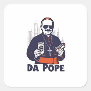 Da Pope Leo XIV Vatican 4. Juli USA Quadratischer Aufkleber