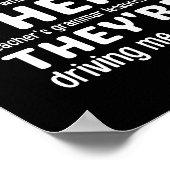 Da sind sie der englische Grammer Funny Teacher Poster (Ecke)
