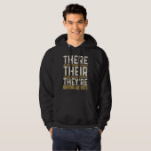 Da sind sie Englisch Grammar Funny Englisch Hoodie (Vorne ganz)