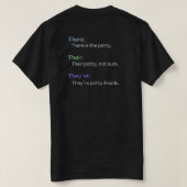 Da sind sie Grammatikkkers T-Shirt (Design Rückseite)