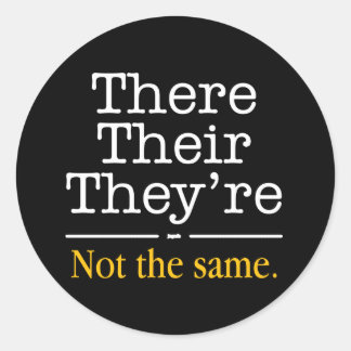 Da sind sie und sie. runder aufkleber