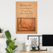 da Vinci: "Der menschliche Fuß ist..." Poster (Heimbüro)