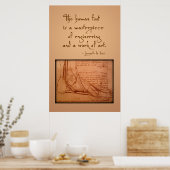 da Vinci: "Der menschliche Fuß ist..." Poster (Küche)