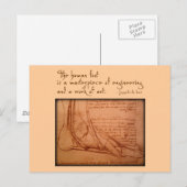 da Vinci: "Der menschliche Fuß ist..." Postkarte (Vorne/Hinten)