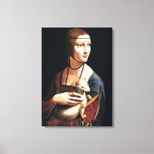 Da Vinci - Die Frau mit der Ermine Leinwanddruck