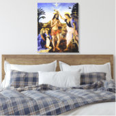 Da Vinci Die Taufe Christi Fine Art Classic Leinwanddruck (Insitu (Schlafzimmer))