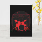 Da Vinci Drummer Karte (Gelbe Blume)