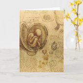 da Vinci - Embryo-Skizze Karte (Gelbe Blume)