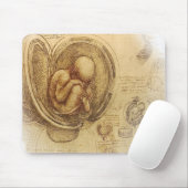 da Vinci - Embryo-Skizze Mousepad (Mit Mouse)