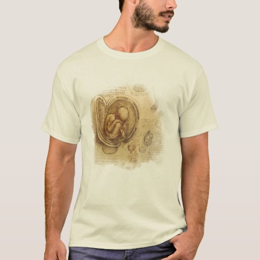 da Vinci -- Embryo-Skizze T-Shirt (Vorderseite)