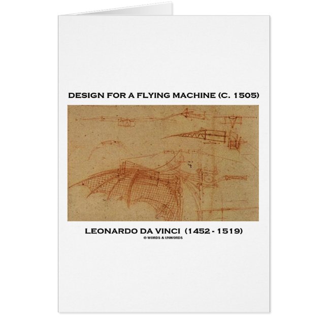 Da Vinci-Entwurf für eine Flugmaschine (Vorne)