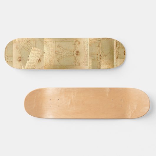 Da Vinci Fine Art Zeichnend Vitruvian Man "Patch U Skateboard (Horizontal)