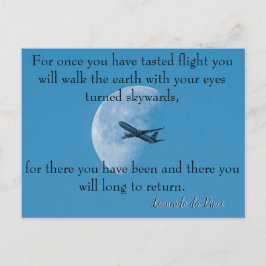 Da Vinci Flying Gedicht 🚁 ✨ Budget Special Postkarte