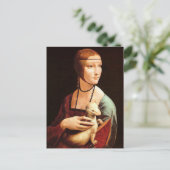 Da Vinci: Frau mit der Ermine Postkarte (Stehend Vorderseite)