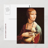 Da Vinci: Frau mit der Ermine Postkarte (Vorne/Hinten)