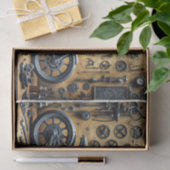 Da Vinci garage and steampunk bike Seidenpapier (Geschenk)