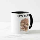 Da Vinci Halloween Science Anatomie Skull Print Tasse (VorderseiteRechts)