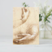 Da Vinci Hände Einladungen (Stehend Vorderseite)