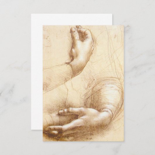 Da Vinci Hände Einladungen (Vorne/Hinten)
