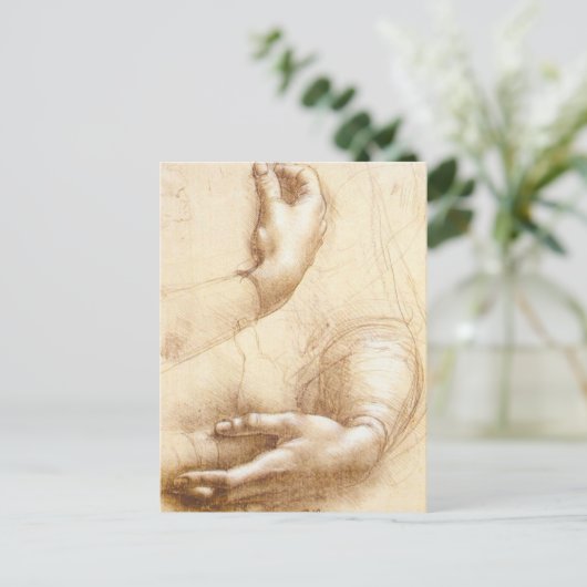 Da Vinci Hands Postcard Postkarte (Stehend Vorderseite)