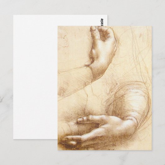 Da Vinci Hands Postcard Postkarte (Vorne/Hinten)