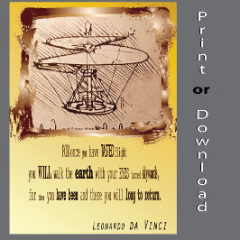 Da Vinci Helicopter Phantastischer Haushalt Sonder Poster