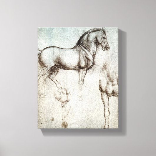 Da Vinci Horse Study Renaissance Sketch Kunst, Dic Leinwanddruck (Vorderseite)