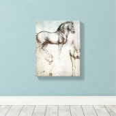 Da Vinci Horse Study Renaissance Sketch Kunst, Dic Leinwanddruck (Insitu (Holzboden))