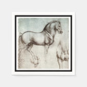 Da Vinci Horse Study Renaissance Sketch Kunst, Dic Serviette (Vorderseite)