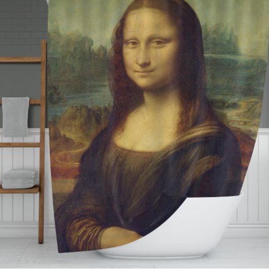 Da Vinci ist die Mona Lisa Duschvorhang