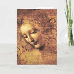 Da Vinci La Scapigliata Grußkarte Karte