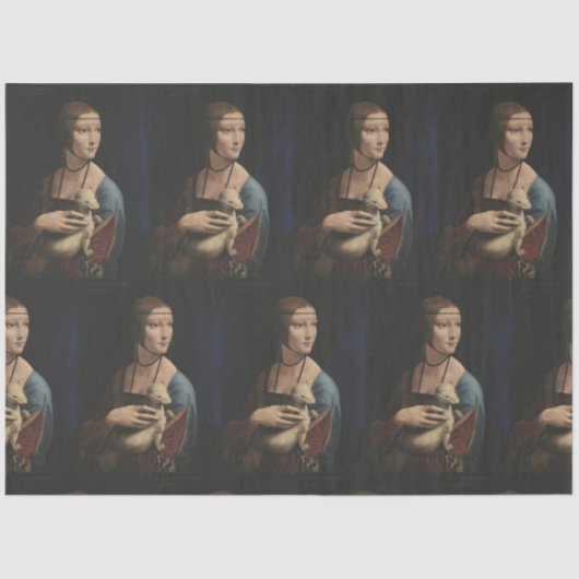 DA VINCI LADY MIT EINEM ARMINE TISSUPAPIER SEIDENPAPIER (Vorderseite)