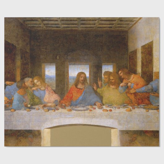 Da Vinci Last Supper Fine Art Classic Geschenkpapier (Flach)