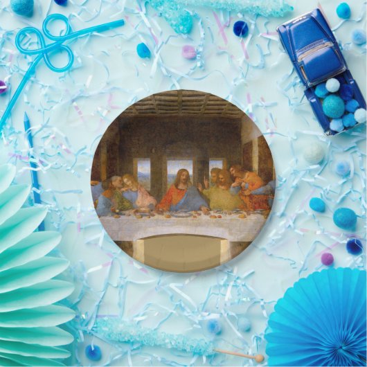 Da Vinci Last Supper Fine Art Classic Pappteller (Party)