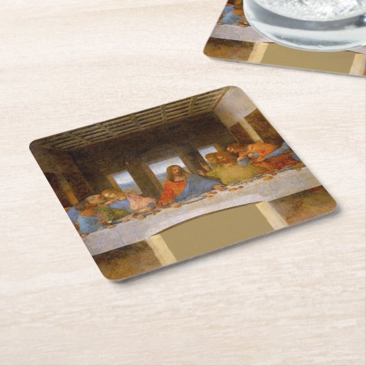 Da Vinci Last Supper Fine Art Classic Rechteckiger Pappuntersetzer (angewinkelt)