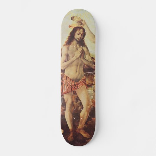 Da Vinci-LEONARDO - Die Taufe von Christus Skateboard (Vorderseite)