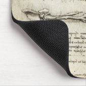 Da Vinci, LEONARDO - Studie der Anatomie Mousepad (Ecke)