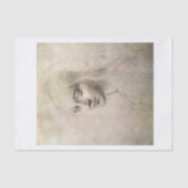 Da vinci Mädchen Gesicht decoupage Seidenpapier (Vorderseite)