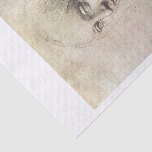 Da vinci Mädchen Gesicht decoupage Seidenpapier (Ausschnitt)