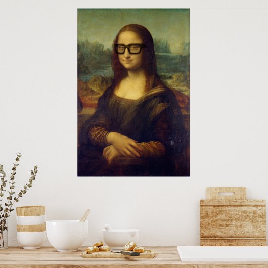 da Vinci Mona Lisa, Cooler Hipster Poster (Küche)