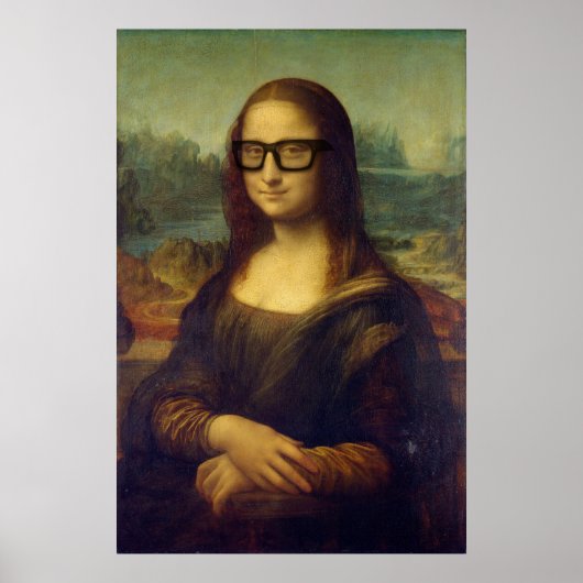da Vinci Mona Lisa, Cooler Hipster Poster (Vorne)