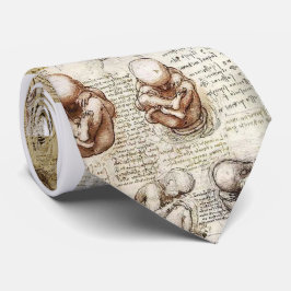 Da Vinci-Notizbuch-Fötus-Zeichnungen Krawatte