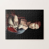 Da Vinci - Porträt einer Dame mit Ermine Puzzle (Horizontal)