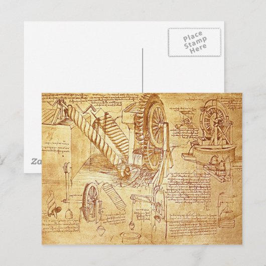 Da Vinci Postkarte (Vorne/Hinten)