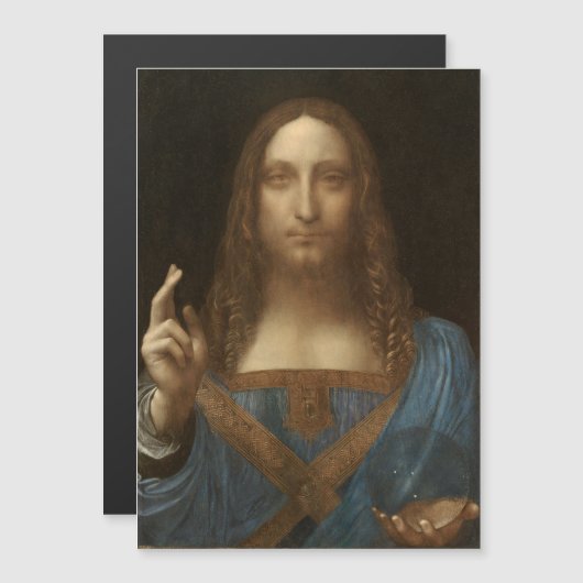 Da Vinci, Retter der Welt, Salvator Mundi Magneteinladung (Vorne/Hinten)