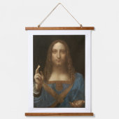 Da Vinci, Retter der Welt, Salvator Mundi Wandteppich Mit Holzrahmen (Vorderseite)